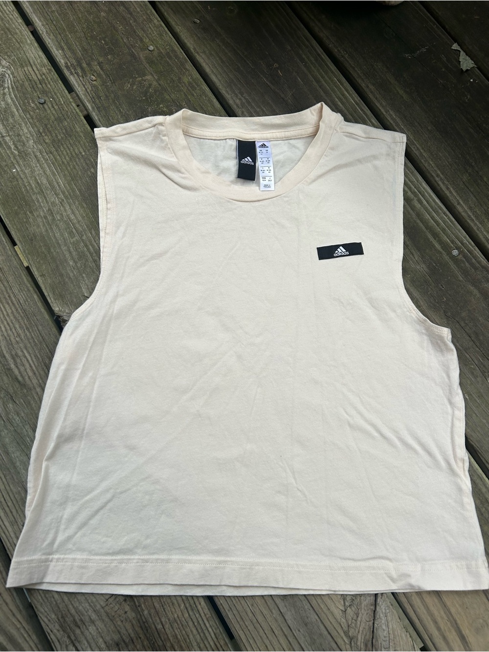 adidas Sleeveless Tank Top - Cream